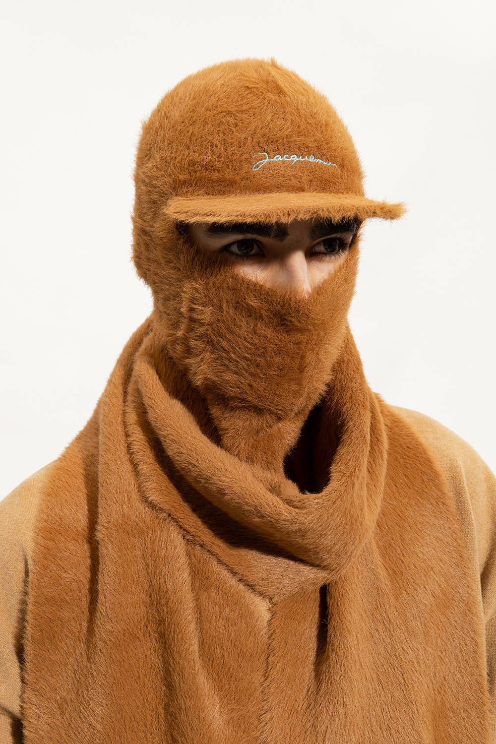 Brown Balaclava with visor Jacquemus - DSQUARED2 LEATHER BASEBALL